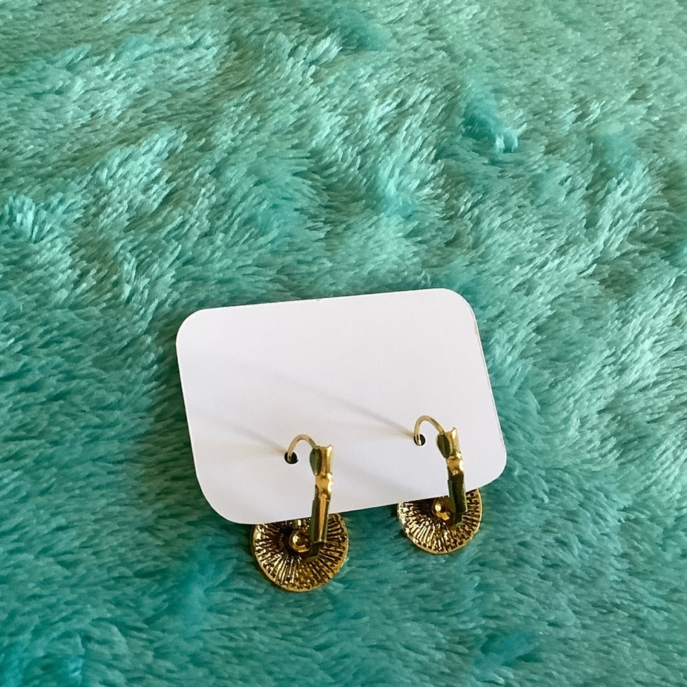 Artistic Creations NWT Summertime Beach Vibes Blue and Gold Fashion Earrings - Picture 10 of 11